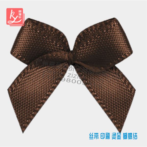 3分咖啡色綁線蝴蝶結(jié)